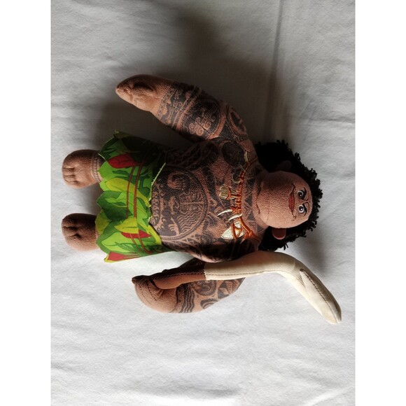 Disney Moana Maui ~9" Plush Just Play Stuffed Toy Doll With Hook Polynesian - Picture 3 of 13